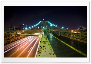 Rush Hour, Brooklyn Bridge, New York City wallpaper