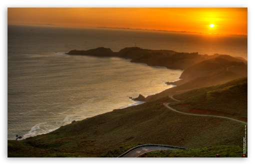San Francisco Sunset HDR wallpaper for Standard 4:3 Fullscreen UXGA XGA SVGA ; Wide 16:10 Widescreen WHXGA WQXGA WUXGA WXGA ; Mobile VGA iPad - VGA QVGA Smartphone ( PocketPC GPS iPod Zune BlackBerry HTC Samsung LG Nokia Eten Asus ) ;