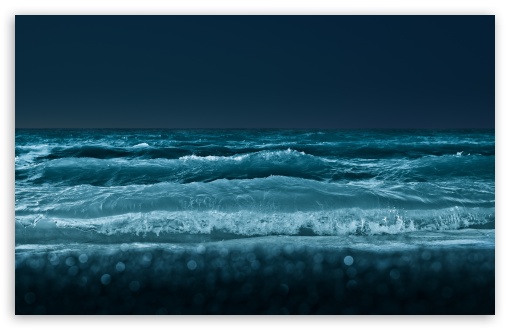 Sea At Night HD wallpaper for Wide 16:10 Widescreen WHXGA WQXGA WUXGA WXGA ;