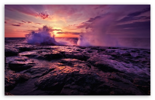 Shore Waves HD wallpaper for Wide 16:10 Widescreen WHXGA WQXGA WUXGA WXGA ;