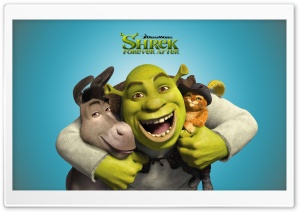 Shrek, Donkey and Puss in Boots, Shrek Forever After HD Wide Wallpaper for Widescreen