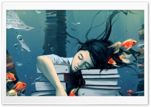 Sleeping Painting HD Wide Wallpaper for Widescreen