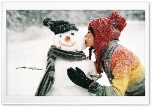 Snowman HD Wide Wallpaper for Widescreen