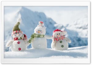 Snowmen HD Wide Wallpaper for Widescreen