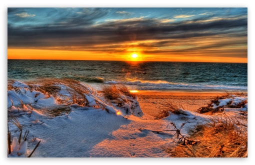 Snowy Beach wallpaper for Wide 16:10 Widescreen WHXGA WQXGA WUXGA WXGA ;