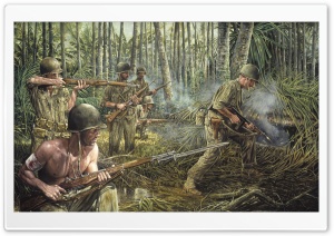 Soldiers At War Art HD Wide Wallpaper for Widescreen