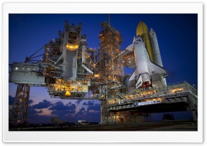 Space Shuttle At Night HD Wide Wallpaper for Widescreen