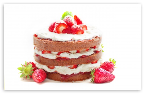 Strawberry Cake HD wallpaper for Wide 16:10 Widescreen WHXGA WQXGA WUXGA WXGA ;