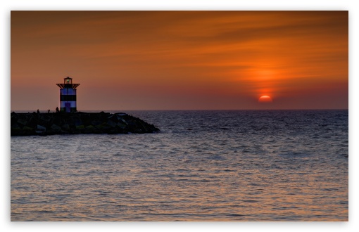 Sunset in Scheveningen HD wallpaper for Wide 16:10 Widescreen WHXGA WQXGA WUXGA WXGA ;