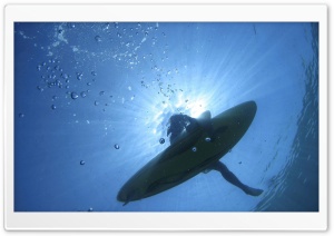 Surfer Floating On The Sea HD Wide Wallpaper for Widescreen