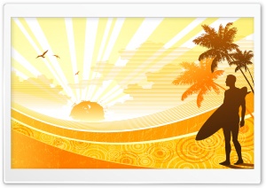 Surfing Orange HD Wide Wallpaper for Widescreen