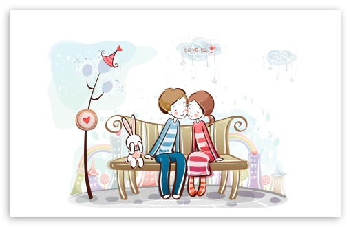Sweet Couple On Bench wallpaper for Wide 16:10 Widescreen WHXGA WQXGA WUXGA WXGA ;