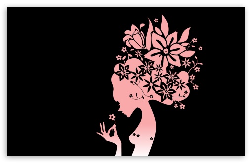 black flower wallpaper. 1 The Flower Girl Black