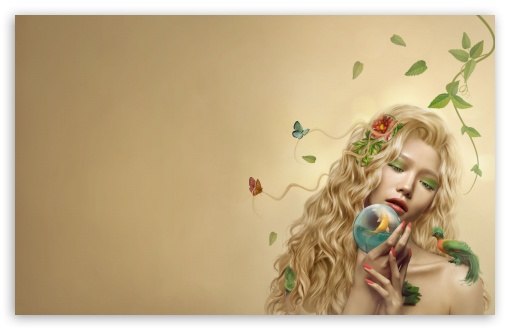 The Golden Fish HD wallpaper for Wide 16:10 Widescreen WHXGA WQXGA WUXGA WXGA ;