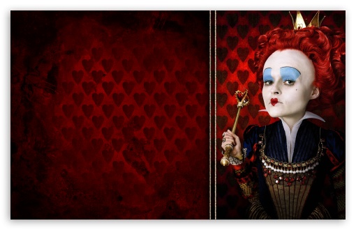 The Red Queen, Alice In Wonderland HD wallpaper for Standard 4:3 5:4 Fullscreen UXGA XGA SVGA QSXGA SXGA ; Wide 16:10 5:3 Widescreen WHXGA WQXGA WUXGA WXGA WGA ; HD 16:9 High Definition WQHD QWXGA 1080p 900p 720p QHD nHD ; Other 3:2 DVGA HVGA HQVGA devices ( Apple PowerBook G4 iPhone 4 3G 3GS iPod Touch ) ; Mobile VGA WVGA iPhone iPad PSP Phone - VGA QVGA Smartphone ( PocketPC GPS iPod Zune BlackBerry HTC Samsung LG Nokia Eten Asus ) WVGA WQVGA Smartphone ( HTC Samsung Sony Ericsson LG Vertu MIO ) HVGA Smartphone ( Apple iPhone iPod BlackBerry HTC Samsung Nokia ) Sony PSP Zune HD Zen ; Tablet 2 Android 3 DVGA HVGA HQVGA devices ( Apple PowerBook G4 iPhone 4 3G 3GS iPod Touch ) ;