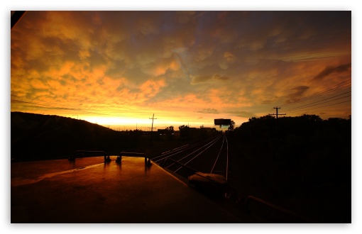 Train, Sunset HD wallpaper for Wide 16:10 Widescreen WHXGA WQXGA WUXGA WXGA ;