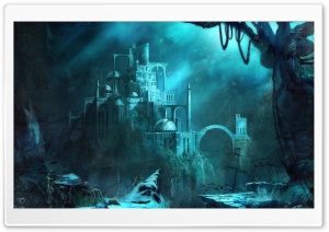 Trine 2   Underwater Castle HD Wide Wallpaper for Widescreen