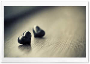 Two Black Hearts HD Wide Wallpaper for Widescreen