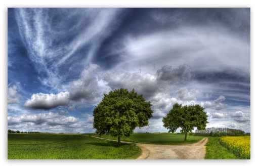 Two Roads HDR HD wallpaper for HD 16:9 High Definition WQHD QWXGA 1080p 900p 720p QHD nHD ;