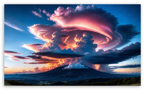 Volcano Eruption HD wallpaper for Wide 16:10 Widescreen WHXGA WQXGA WUXGA WXGA ;