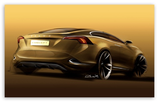 Volvo S60 Concept Sketch 1 HD wallpaper for Wide 16:10 5:3 Widescreen WHXGA WQXGA WUXGA WXGA WGA ; HD 16:9 High Definition WQHD QWXGA 1080p 900p 720p QHD nHD ; Mobile WVGA PSP - WVGA WQVGA Smartphone ( HTC Samsung Sony Ericsson LG Vertu MIO ) Sony PSP Zune HD Zen ;