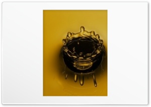 Water Splash Yellow HD Wide Wallpaper for Widescreen