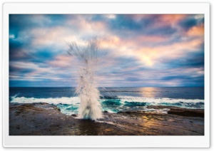 Wave Crashing On Shore HD Wide Wallpaper for Widescreen