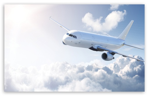White Airplane wallpaper for Wide 16:10 Widescreen WHXGA WQXGA WUXGA WXGA ;