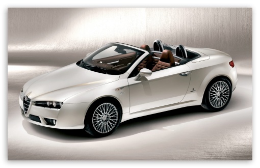 White Alfa Romeo Spider HD wallpaper for HD 16:9 High Definition WQHD QWXGA 1080p 900p 720p QHD nHD ;