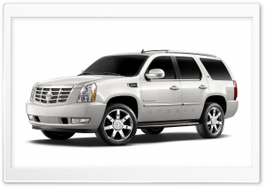 White Cadillac Escalade Hybrid HD Wide Wallpaper for Widescreen