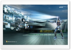 Windows Server 2008 Unleashed IT 24-7 Robot HD Wide Wallpaper for Widescreen