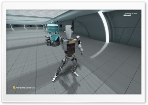 Windows Server 2008 Unleashed IT 24-7 Robot HD Wide Wallpaper for Widescreen