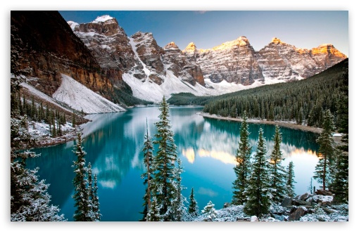 Winter, Moraine Lake, Alberta, Canada HD wallpaper for Standard 4:3 5:4 Fullscreen UXGA XGA SVGA QSXGA SXGA ; Wide 16:10 5:3 Widescreen WHXGA WQXGA WUXGA WXGA WGA ; HD 16:9 High Definition WQHD QWXGA 1080p 900p 720p QHD nHD ; Other 3:2 DVGA HVGA HQVGA devices ( Apple PowerBook G4 iPhone 4 3G 3GS iPod Touch ) ; Mobile VGA WVGA iPhone iPad PSP Phone - VGA QVGA Smartphone ( PocketPC GPS iPod Zune BlackBerry HTC Samsung LG Nokia Eten Asus ) WVGA WQVGA Smartphone ( HTC Samsung Sony Ericsson LG Vertu MIO ) HVGA Smartphone ( Apple iPhone iPod BlackBerry HTC Samsung Nokia ) Sony PSP Zune HD Zen ; Tablet 2 ;