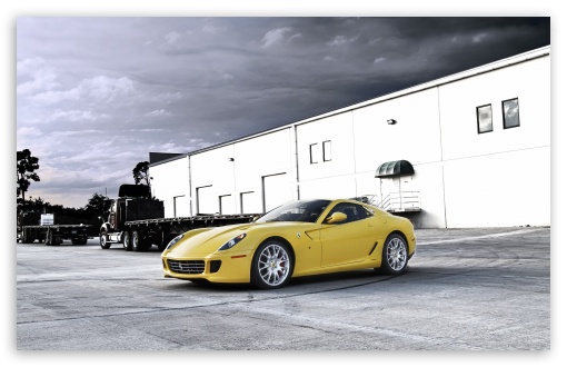 Yellow Ferrari HD wallpaper for Wide 1610 Widescreen WHXGA WQXGA WUXGA WXGA