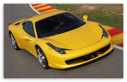 Yellow Ferrari 458 Italia
