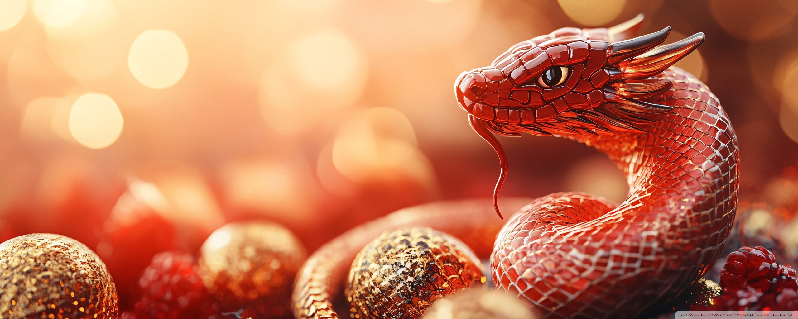 2025 Happy Chinese New Year of the Snake Ultra HD Wallpaper for 4K UHD