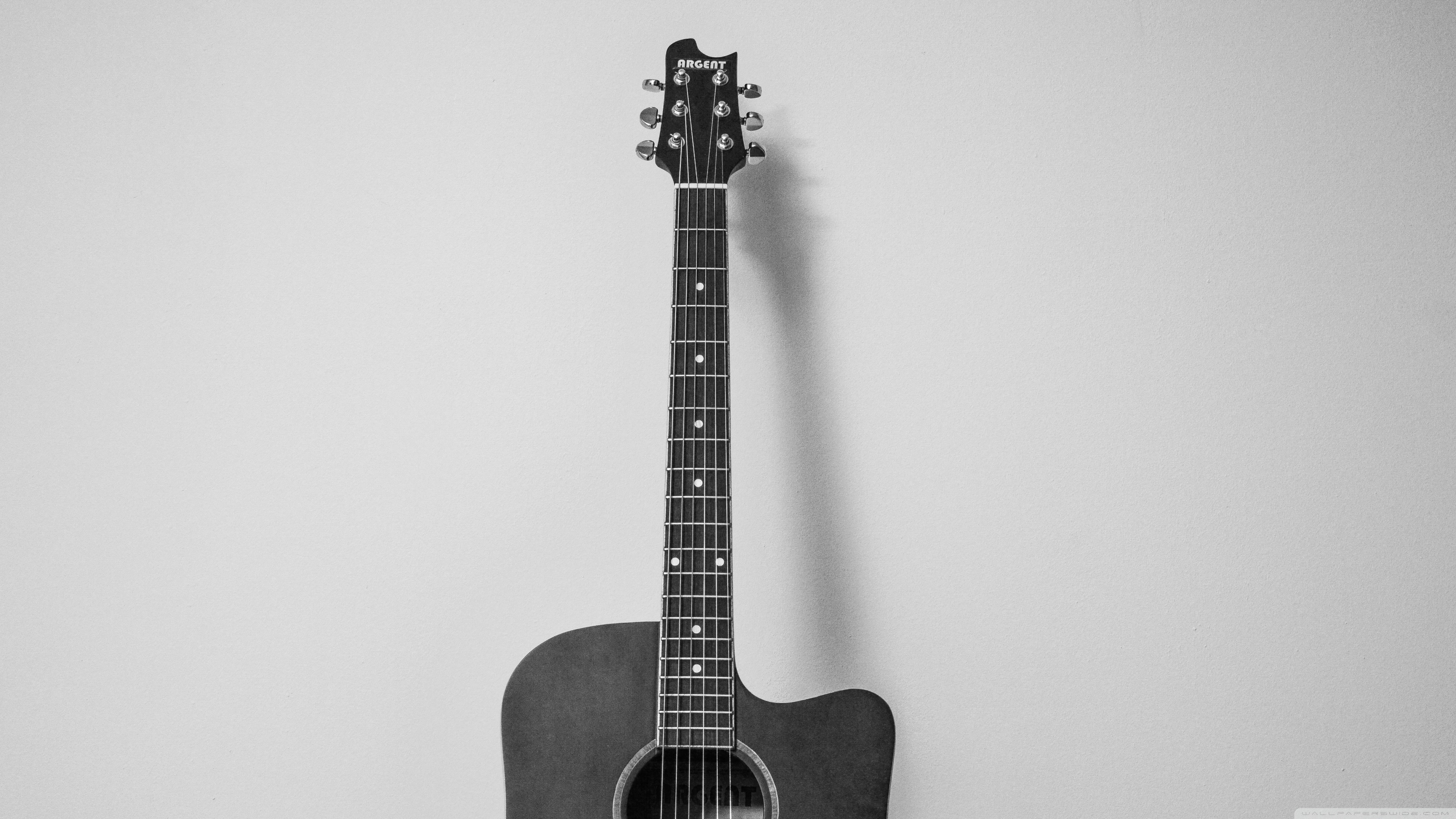 black acoustic guitar wallpaper