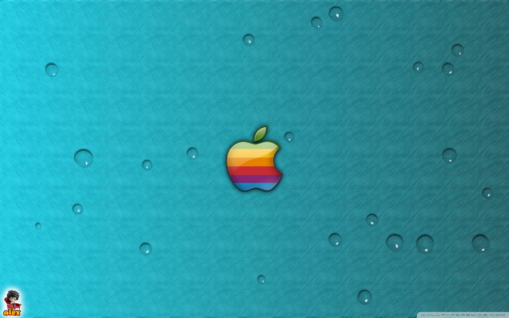 Apple Cyan Background Ultra HD Desktop Background Wallpaper for ...
