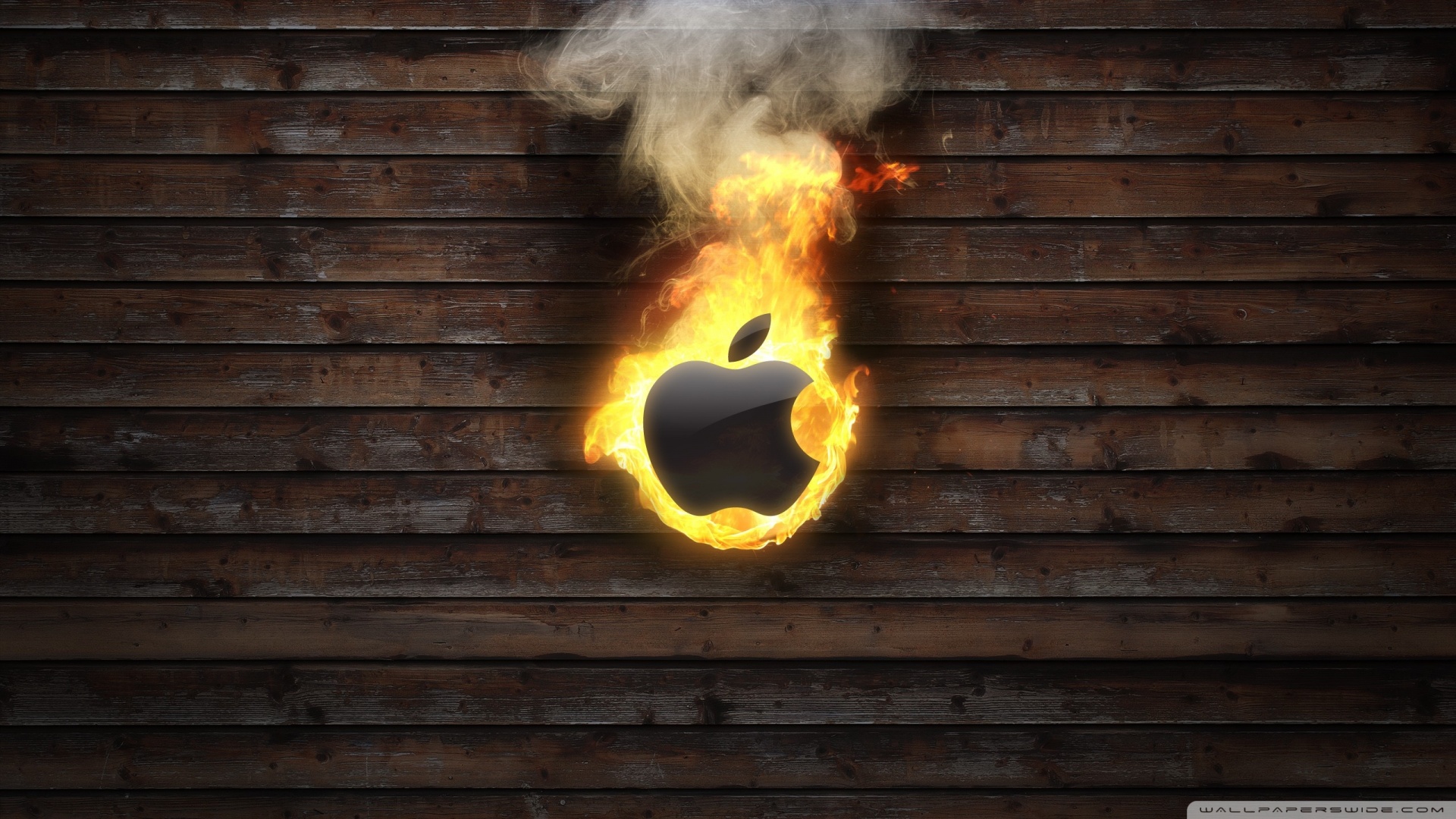 Apple Logo On Fire Ultra HD Desktop Background Wallpaper ...