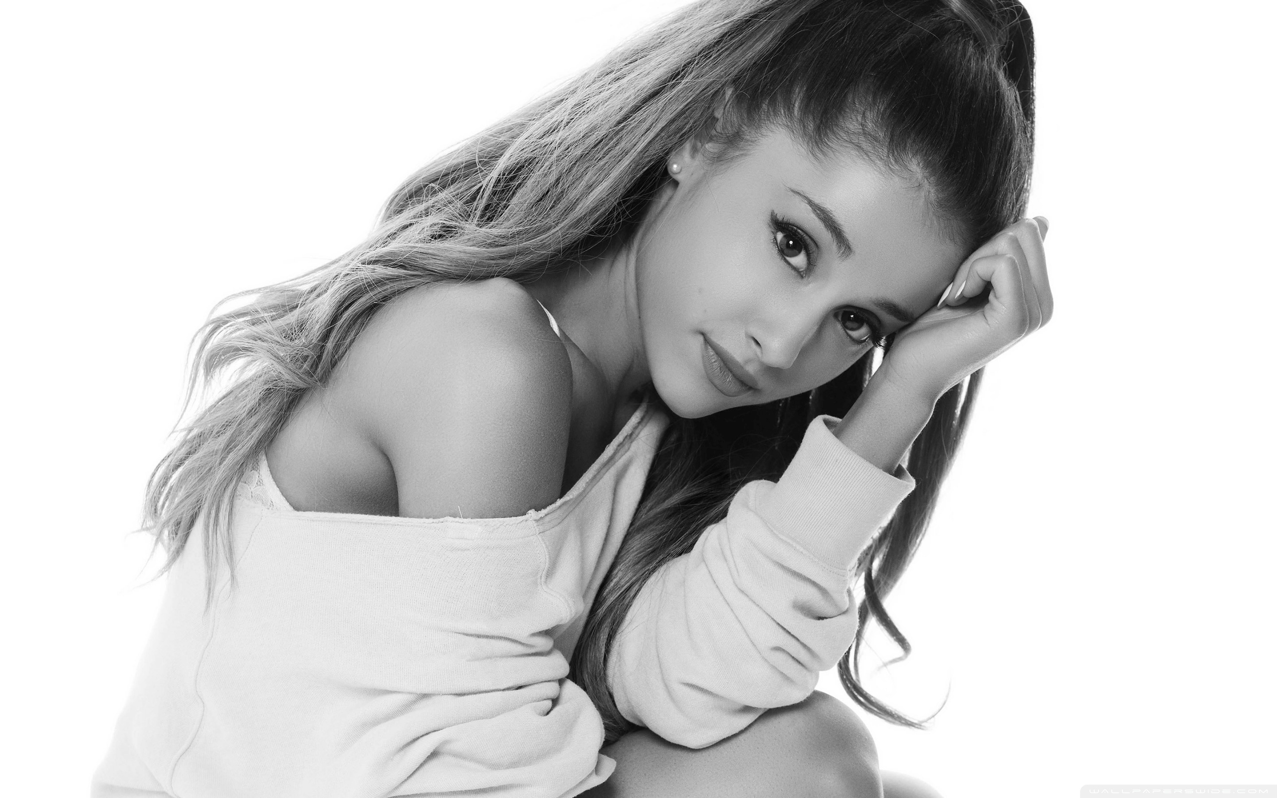 Beautiful Ariana Grande BW Ultra HD Desktop Background Wallpaper for 4K UHD  TV : Widescreen & UltraWide Desktop & Laptop : Tablet : Smartphone