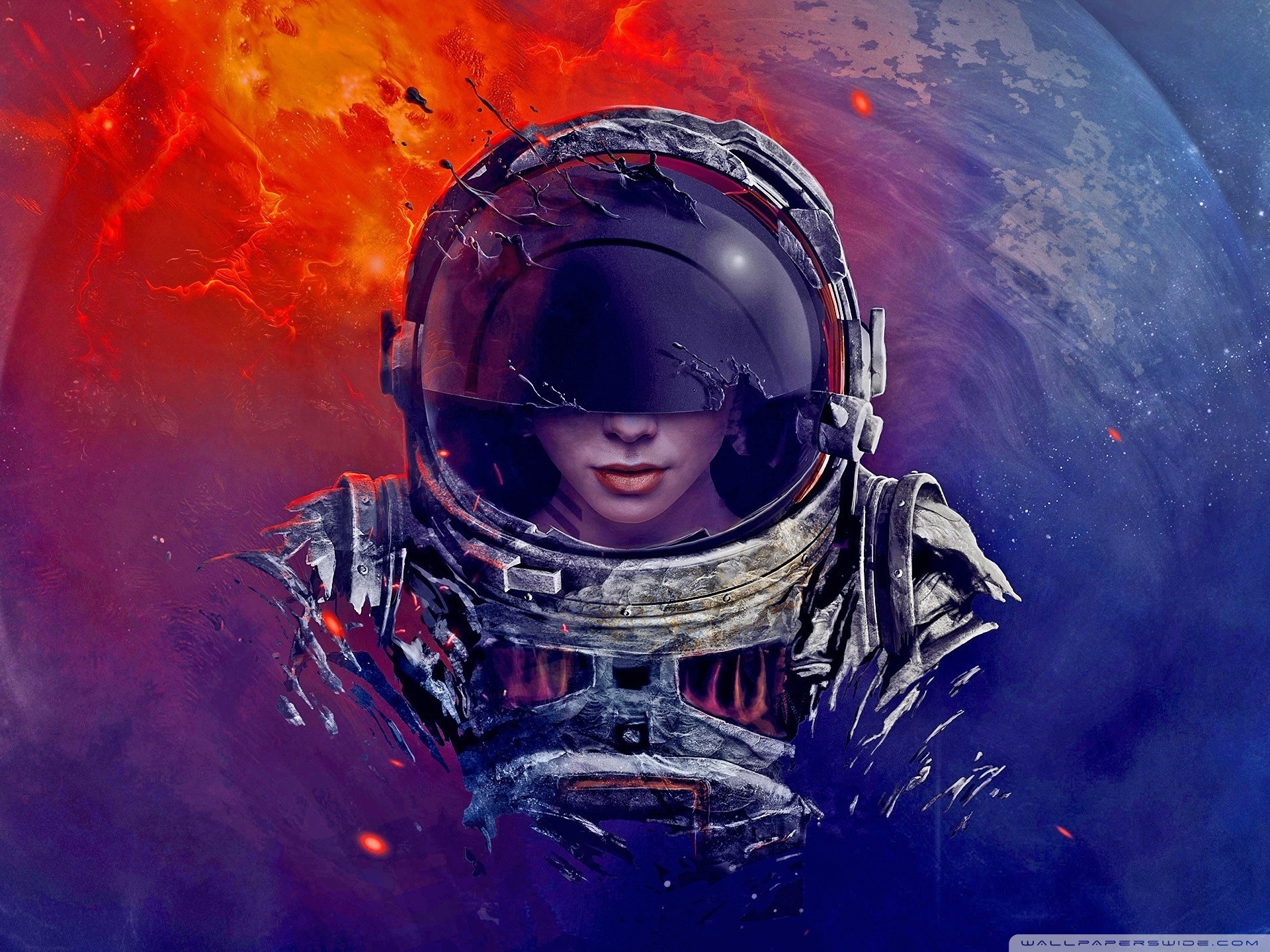 Wallpaper astronaut spaceship futuristic space 4K Art 20315  Page 2