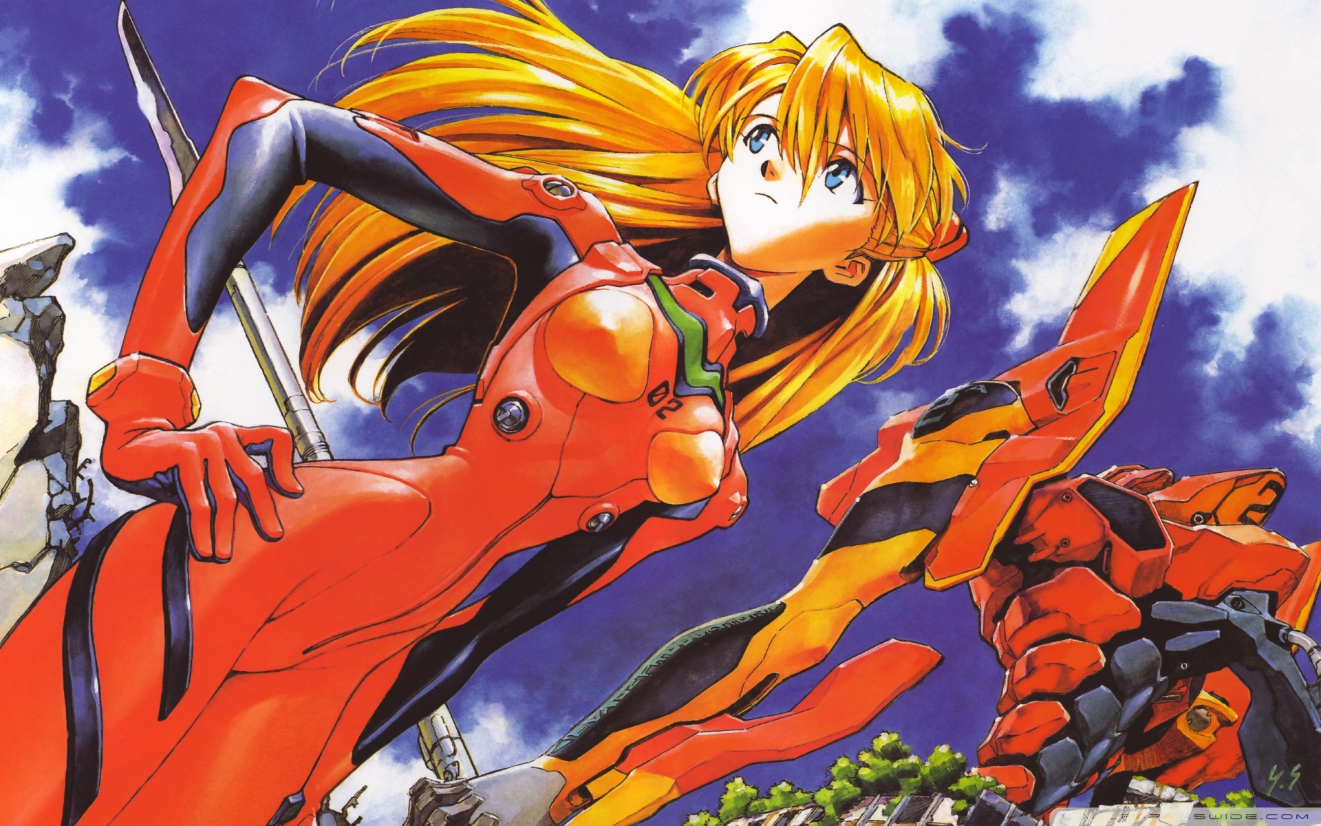 Evangelion Asuka Langley Sohryu Art Wallpaper - Anime Wallpaper