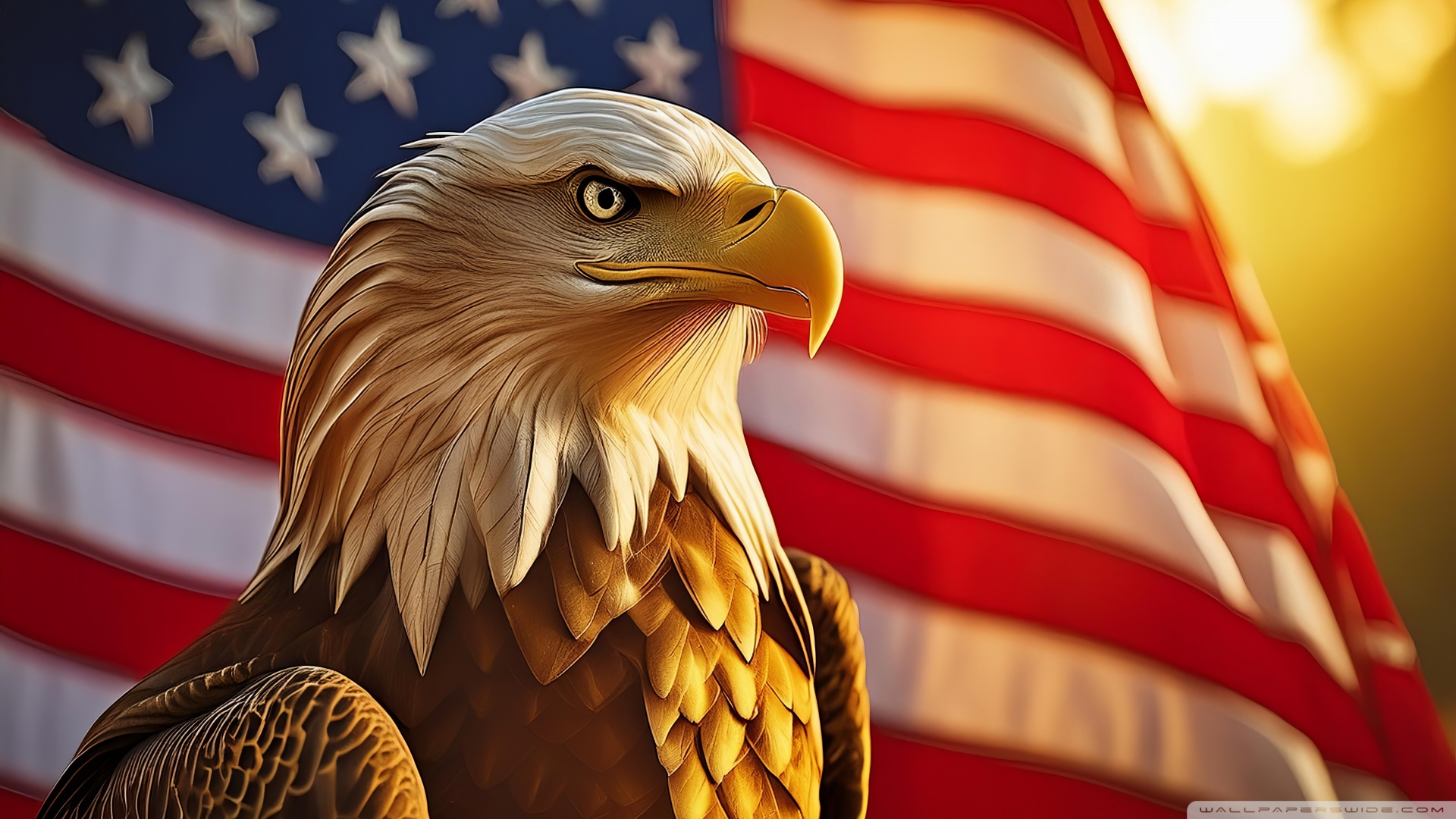 Bald Eagle, Independence Day, American Flag Ultra HD Wallpaper for 4K ...