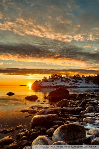 Beautiful Sunset, Winter Ultra HD Desktop Background Wallpaper for 4K ...