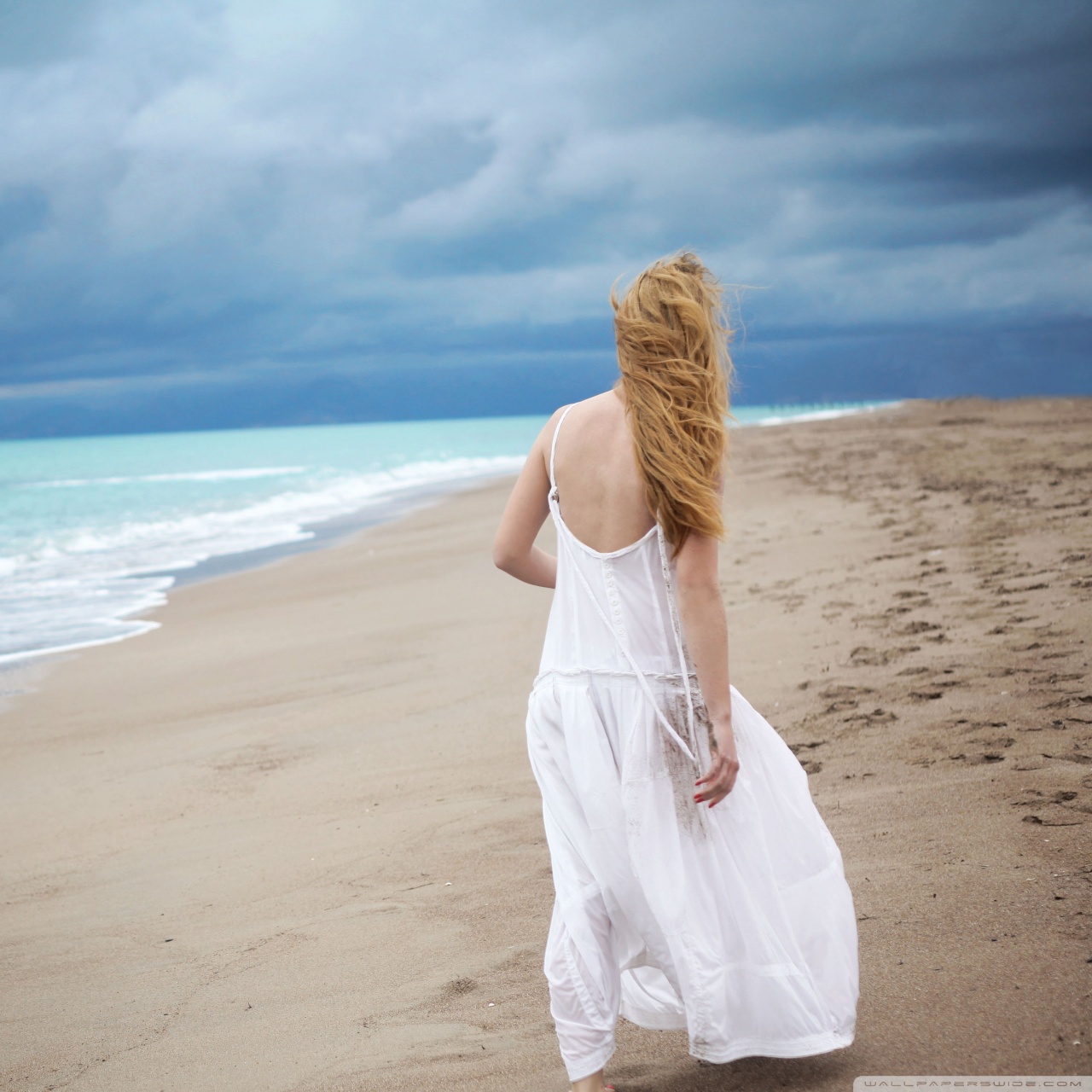 Blonde Woman On The Beach Ultra HD Desktop Background Wallpaper for 4K ...