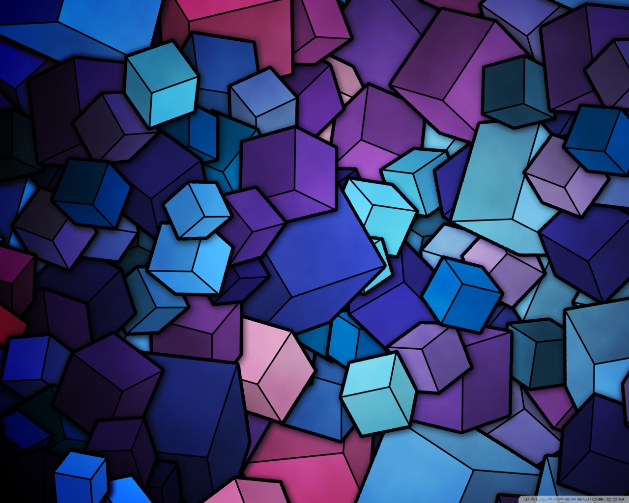 Blue Cubes Ultra HD Desktop Background Wallpaper for 4K UHD TV : Multi ...