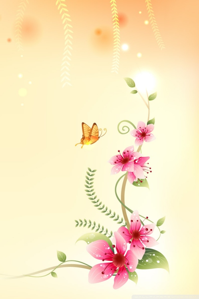 Flowers and butterfly Wallpapers Download  MobCup