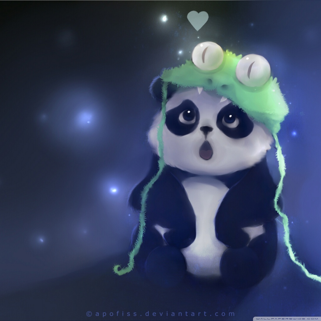 Cute Panda Painting Ultra HD Desktop Background Wallpaper for 4K ...