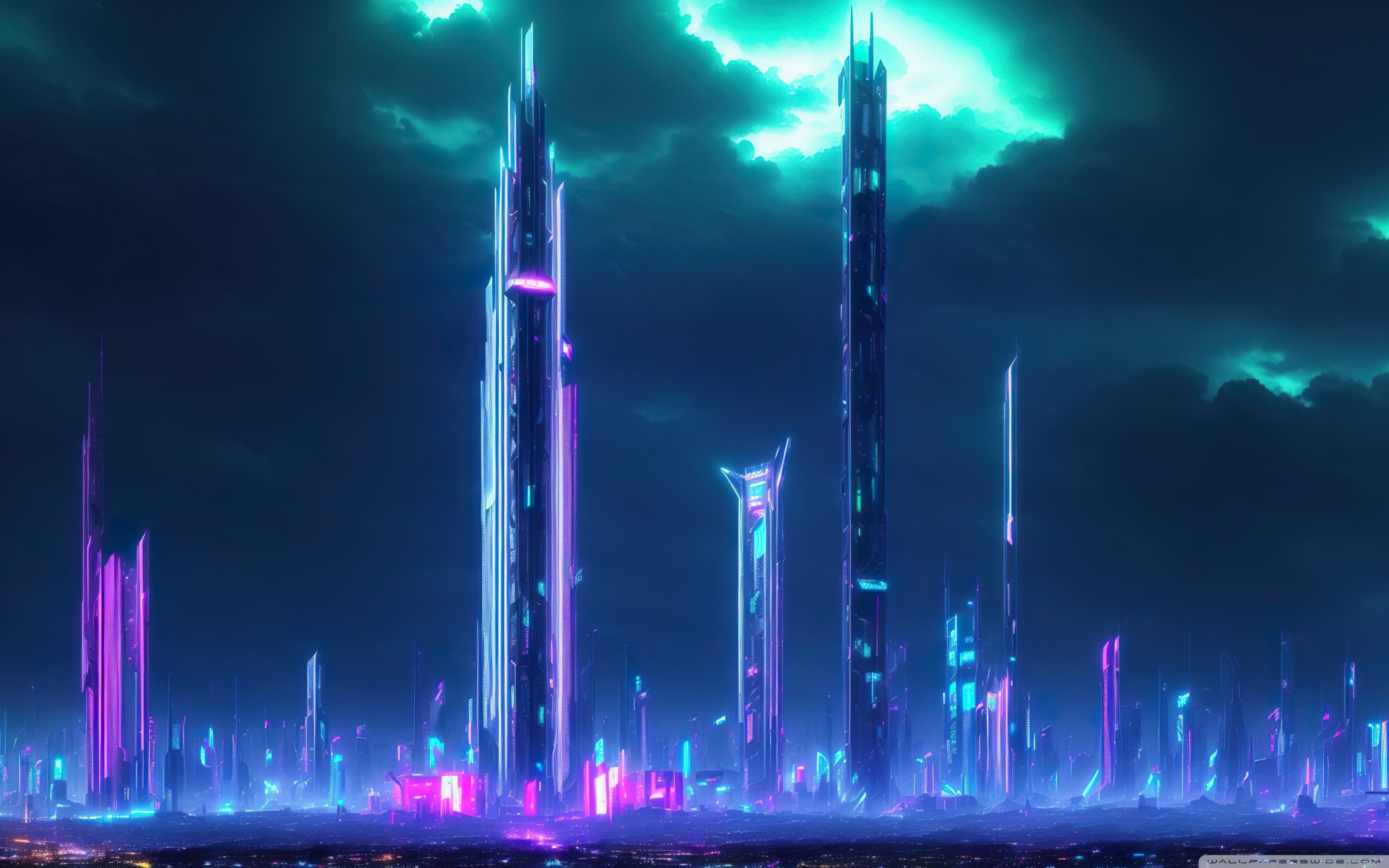 Wallpaper : 4k, ultrawide, cyberpunk, city, futuristic 3840x1750