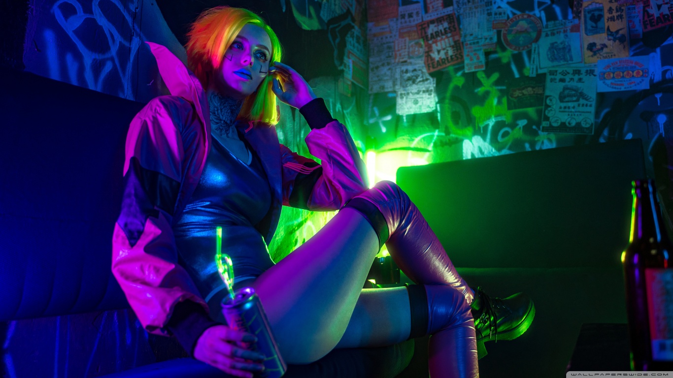 Cyberpunk Girl Cosplay Ultra HD Desktop Background Wallpaper for 4K UHD TV  : Widescreen & UltraWide Desktop & Laptop : Tablet : Smartphone